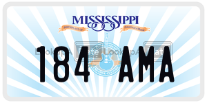 184AMA  license plate in MS