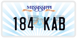 184KAB  license plate in MS