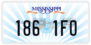 1861FO  license plate in MS