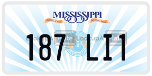 187LI1  license plate in MS