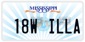 18WILLA  license plate in MS