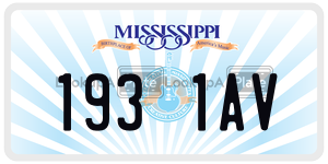 1931AV  license plate in MS