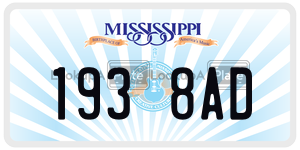 1938AD  license plate in MS