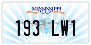 193LW1  license plate in MS