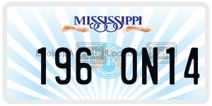 1960N14  license plate in MS