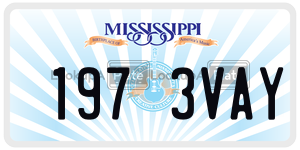 1973VAY  license plate in MS