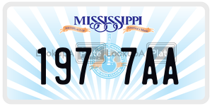 1977AA  license plate in MS