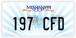 197CFD  license plate in MS