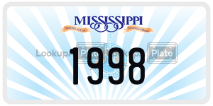 1998  license plate in MS