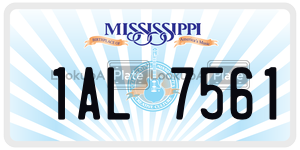 1AL7561  license plate in MS