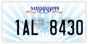 1AL8430  license plate in MS