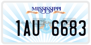 1AU6683  license plate in MS