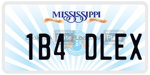 1B4DLEX  license plate in MS
