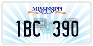 1BC390  license plate in MS