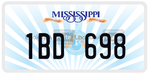 1BD698  license plate in MS