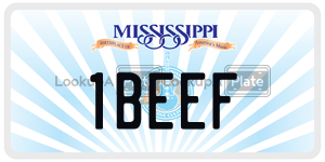 1BEEF  license plate in MS