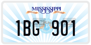 1BG901  license plate in MS