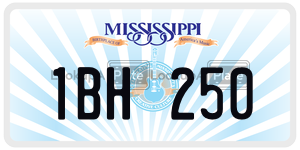 1BH250  license plate in MS
