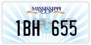 1BH655  license plate in MS