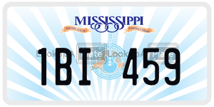 1BI459  license plate in MS