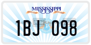 1BJ098  license plate in MS