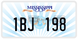 1BJ198  license plate in MS