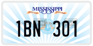 1BN301  license plate in MS
