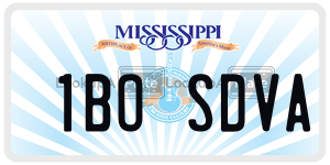 1BOSDVA  license plate in MS