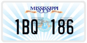 1BQ186 license plate in Mississippi