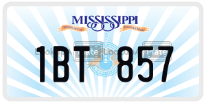 1BT857  license plate in MS