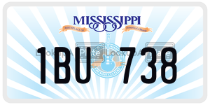 1BU738  license plate in MS