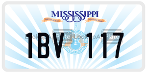 1BV117  license plate in MS