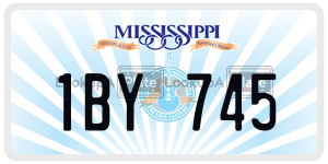 1BY745  license plate in MS