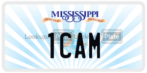 1CAM  license plate in MS