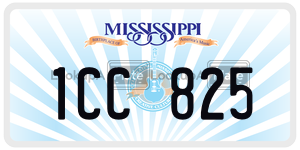 1CC825  license plate in MS