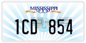 1CD854  license plate in MS