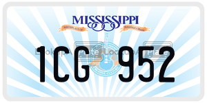 1CG952  license plate in MS