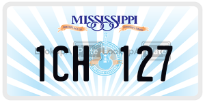 1CH127  license plate in MS