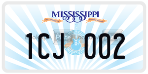 1CJ002  license plate in MS