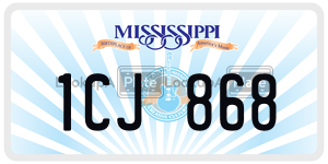 1CJ868  license plate in MS