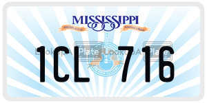 1CL716  license plate in MS