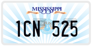 1CN525  license plate in MS