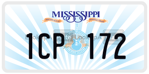 1CP172  license plate in MS