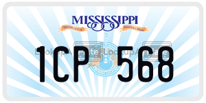 1CP568  license plate in MS