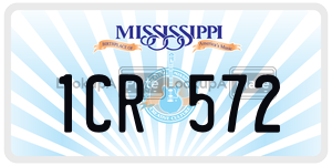 1CR572  license plate in MS