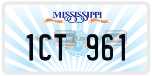 1CT961  license plate in MS