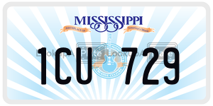 1CU729  license plate in MS