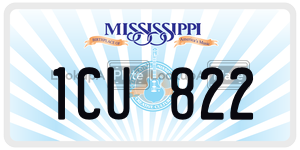 1CU822  license plate in MS