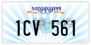 1CV561  license plate in MS