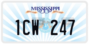 1CW247  license plate in MS